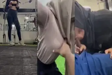 Ukhti Hijab Cantik Eksib Pamer Memek Di Gym